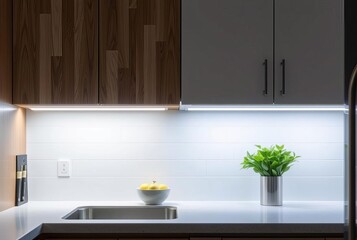 Under cabinet LED task lighting with color temperature control