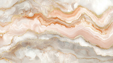 Soft pink and peach marble texture with delicate gold veins creating a luxurious and elegant background symbolizing sophistication balance and tranquility in modern and classic design themes