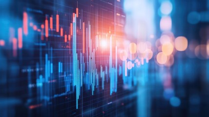 A digital representation of data trends with vibrant colors and abstract elements.