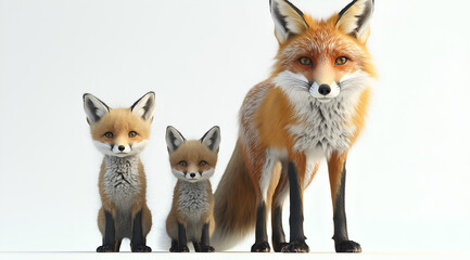 Fototapeta premium red fox isolated on white