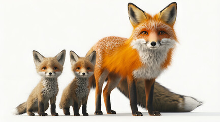 Obraz premium red fox isolated on white