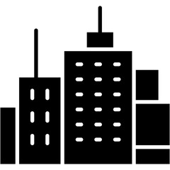 Town, fireworks, building, architecture, city Icon