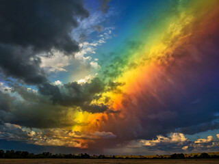 Naklejka premium sunset in the clouds