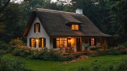 Fototapeta premium Cozy Cottage in the Woods