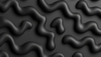 Smooth flowing monochromatic abstract shapes create dynamic visual experience