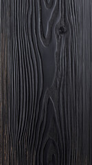 Close-up of black wood grain with natural patterns