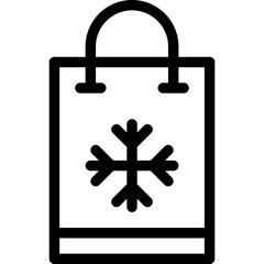 Obraz premium gift, bag, snow, snowflake, winter Icon