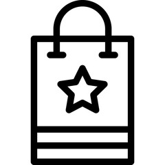 Bag, christmas, shopping, star Icon