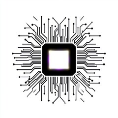 Innovative circuit design technology hub digital art modern workspace aerial view tech concepts for future impact