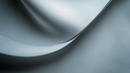 Abstract smooth gray fabric folds with soft gradients