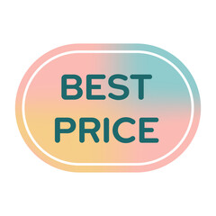 Best price badge in retro style
