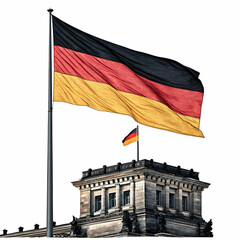 The German flag consists of three horizontal stripes: black, red, and gold, symbolizing unity.