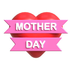mother day 3d icon illustration 