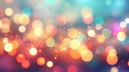 Fototapeta premium This dynamic background showcases a mix of colorful circles, creating a stunning bokeh effect that adds vibrancy and warmth