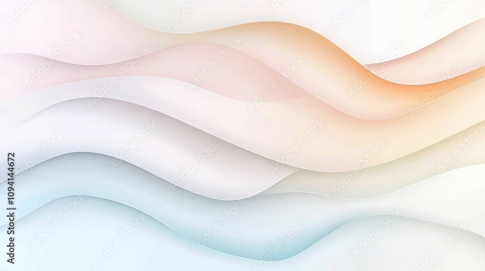 Aufkleber beautiful holographic wave patterns with smooth curves displaying minimalist tech aesthetic ideal fo