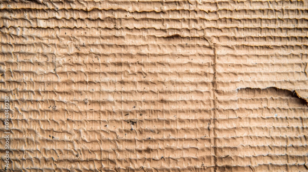 Poster a textured corrugated cardboard background featuring distinct grooves and patterns, perfect for arti