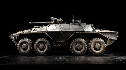 Rugged multi-wheel armored combat vehicle