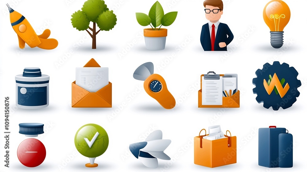 Poster a collection of 15 minimalist outline web icons focused on teamwork coaching and partnership goals f