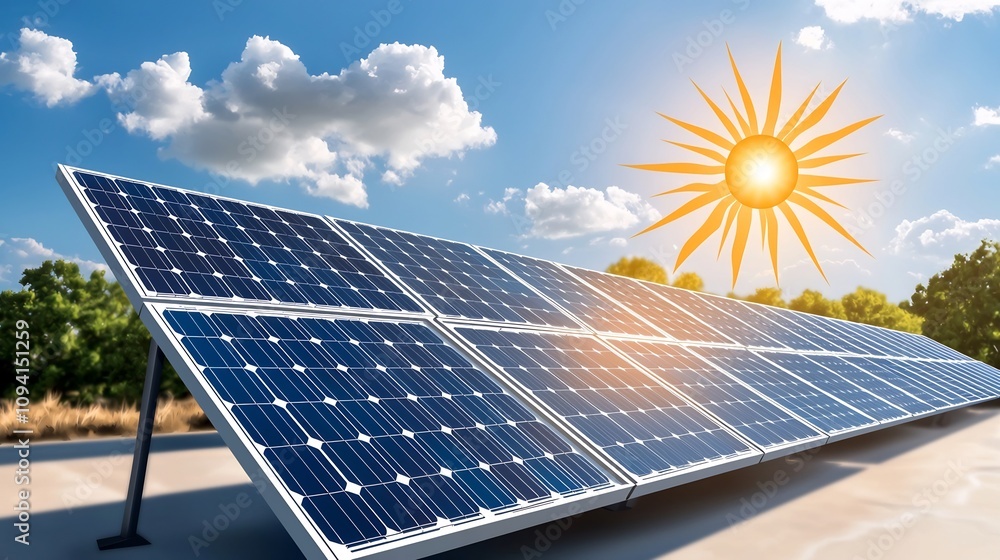 Aufkleber set of 15 linear icons related to solar energy featuring solar panels sun rays and energy storage cl