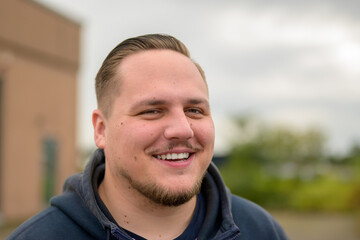 Fototapeta premium Cheerful Portrait of a Smiling Man