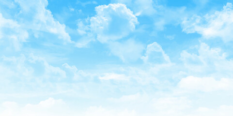 Summer Blue Sky and white cloud white background. 
