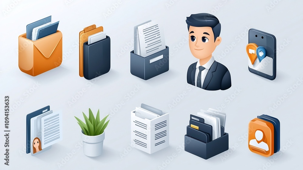 Poster A set of 15 clean minimalist icons focusing on creation identity addition and form editing concepts for digital products software and business applications
