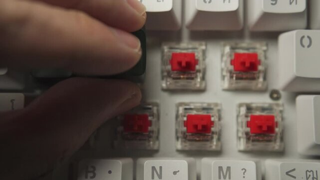 Password word made of keyboard keycaps