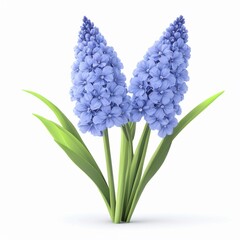 Fototapeta premium Blue Hyacinth Flower Illustration - A refined floral icon perfect for various decorative settings