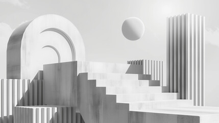 Minimalist Abstract Architecture Wallpaper with Geometric Elegance