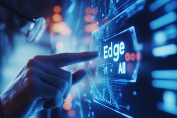 Fototapeta premium Interactive Edge Technology Interface