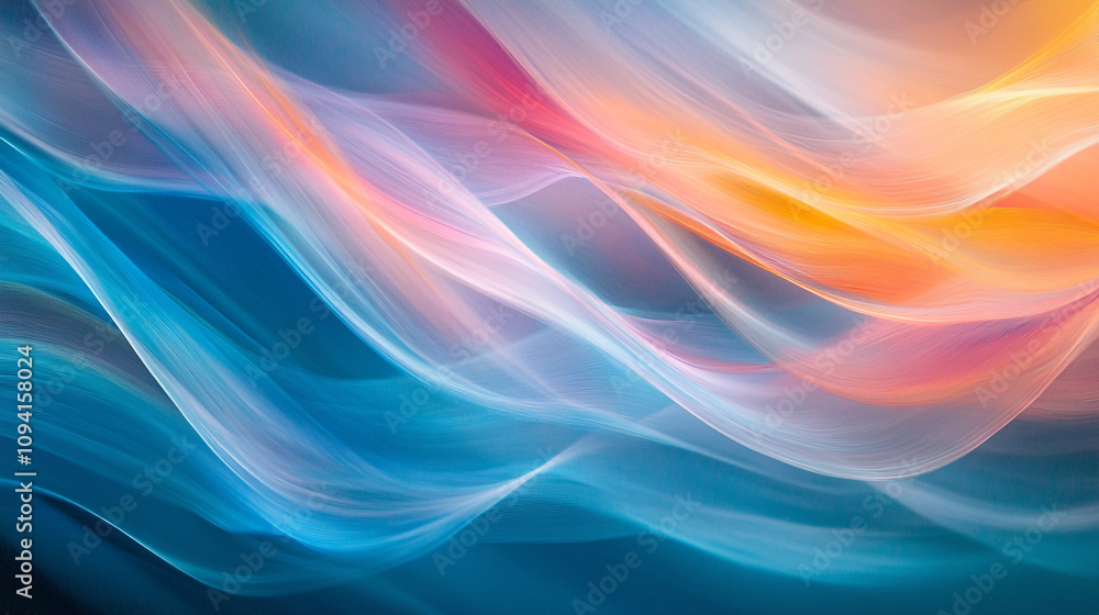 Poster abstract swirls of colorful light create a mesmerizing visual effect in vibrant hues