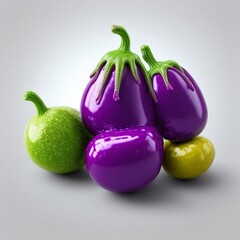 Eggplant Icon Material - Colorful Eggplants for a Healthy Lifestyle