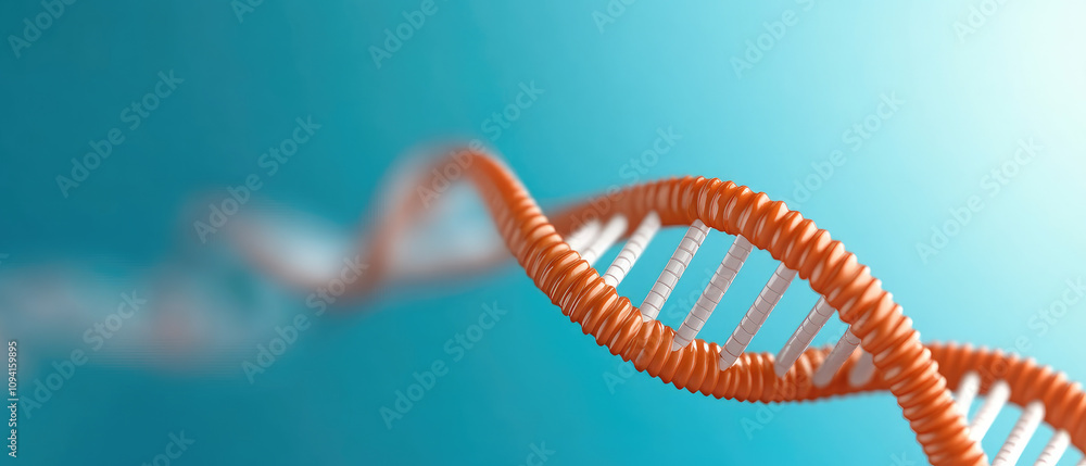 Poster dna helix and biotechnology, intricate genetic structures intertwined with advanced scientific explo