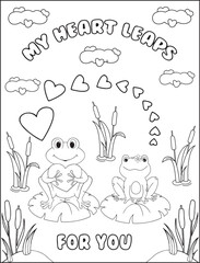 Valentine  day color pages