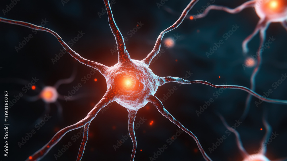 Poster exploring the intricacies of neuron cells, a deep dive into the structure, function, and significanc