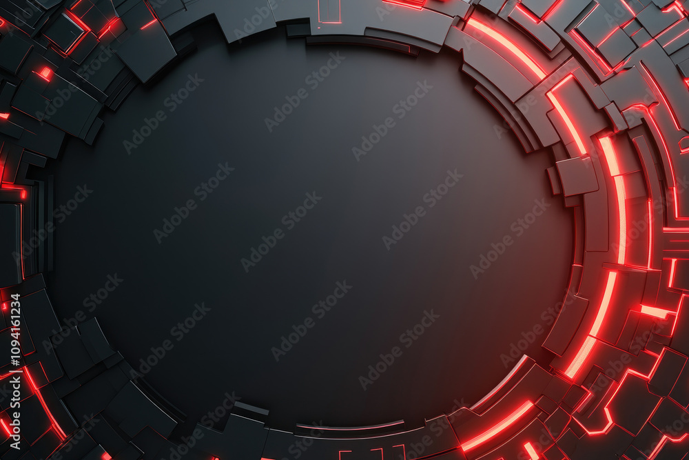 Poster futuristic digital landscape, an abstract representation of advanced technology, vibrant colors and 