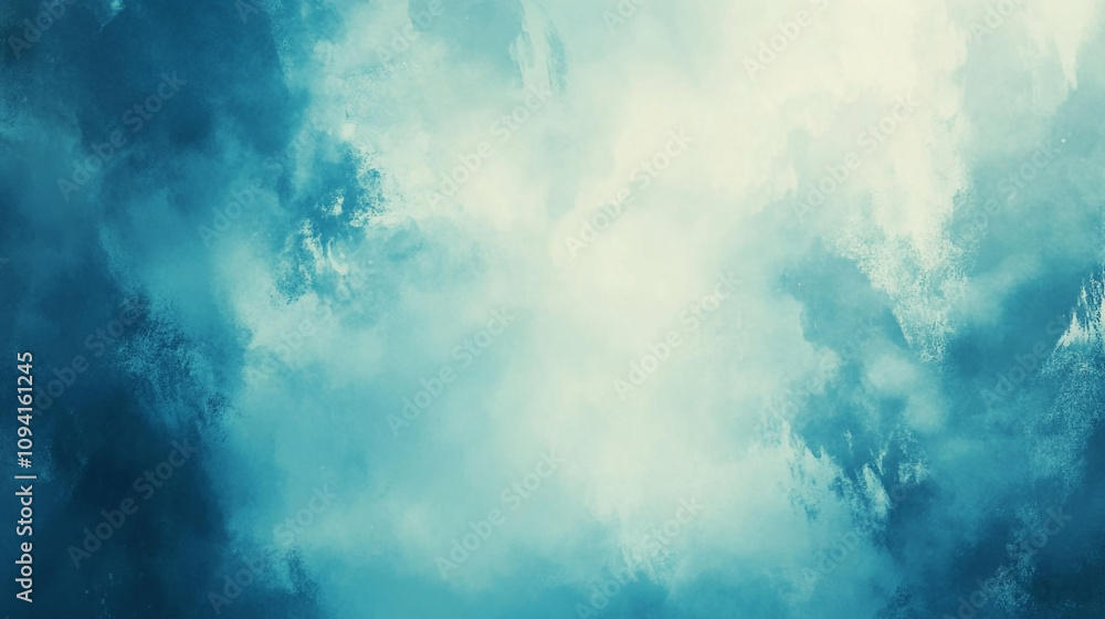 Poster soft blue and white abstract clouds generate a calming atmosphere in the sky