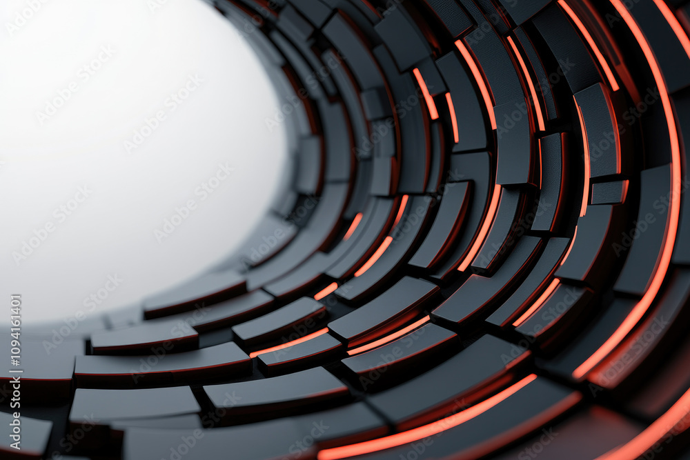 Poster futuristic digital art, an abstract representation of advanced technology, showcasing vibrant colors