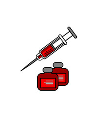 vector set of medical tools vaccines 