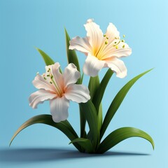 Obraz premium White Flower Icon - Fresh and Natural Decorative Element