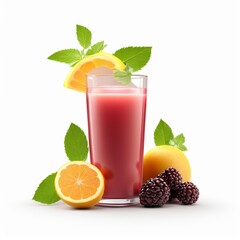 Fototapeta premium Mulberry Juice Icon - Fresh Fruits, Cool Summer Refreshment
