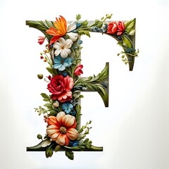 Floral Letter F