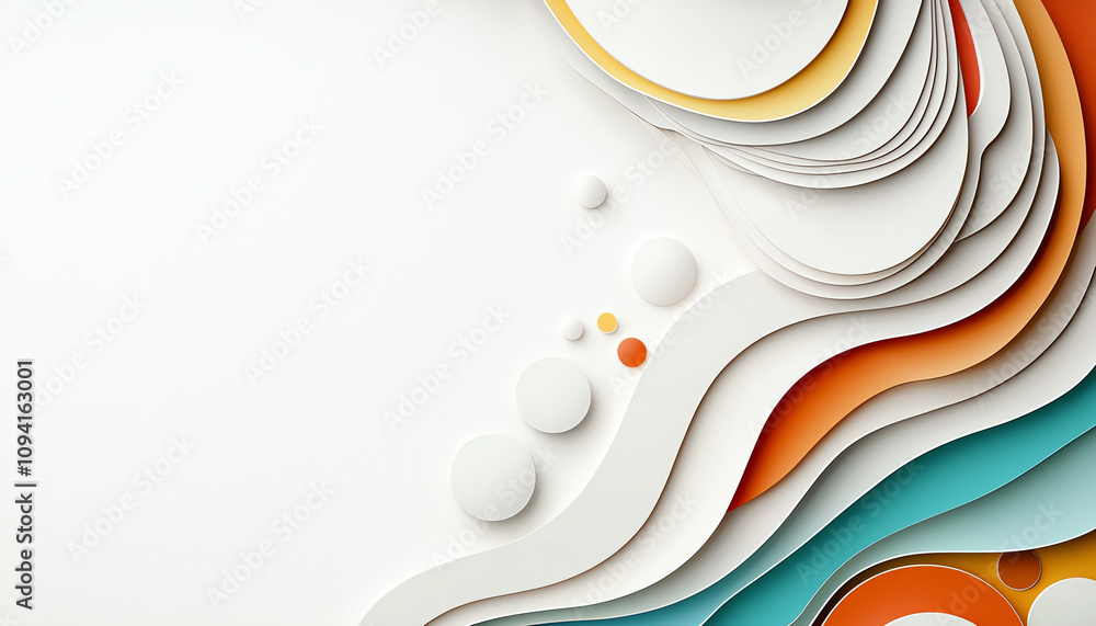 Poster resonating waves of sound and voice abstract art journey modern studio graphic design minimalist env