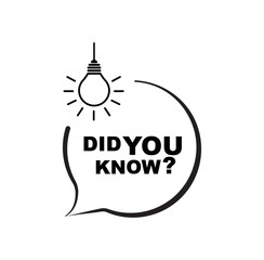 Obraz premium did you know sign on white background 