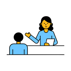 Business meeting on office vector illustration