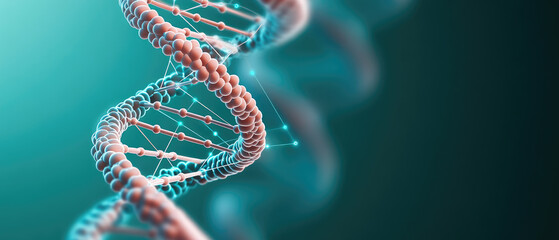 Dynamic sound wave visualization, molecular network representation, interconnected dots and lines, abstract music background, big data concept