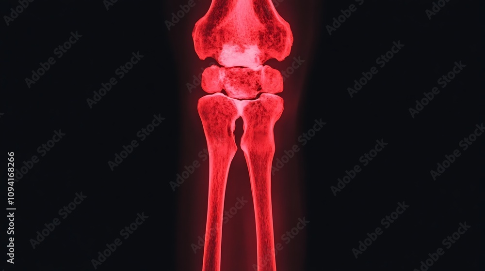Poster x ray scan showcasing the intricate skeletal anatomy with visible bones joints and ligaments for med