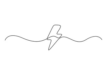 Lightning continuous power up electricity icon concept vector illustration