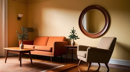 Mirror mockup. Interior mockup with house background. Modern interior design. Best room decorating ideas