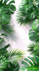 leaves in white background